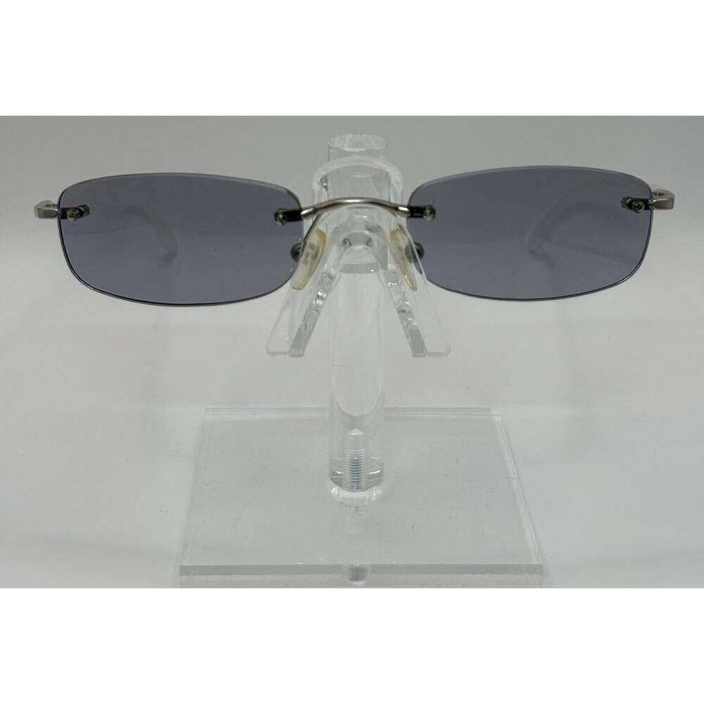 Roberto Verino Rimless Rectangular Sunglasses Gra… - image 2